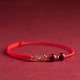 Cinnabar Blessing Red String 14K Gold Infinity Symbol Anklet Cinnabar Blessing Red String 14K Gold Infinity Symbol Anklet
