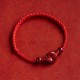 Handmade Cinnabar Peace Buckle Charm Blessing Bracelet Anklet Handmade Cinnabar Peace Buckle Charm Blessing Bracelet Anklet
