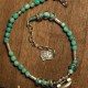 925 Sterling Silver Turquoise Small Beads Chinese Lock Strength Anklet 925 Sterling Silver Turquoise Small Beads Chinese Lock Strength Anklet