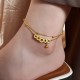 Copper Coins Wealth Titanium Steel Anklet