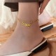 Copper Coins Wealth Titanium Steel Anklet