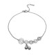 Copper Coins Bell Charm Titanium Steel Anklet