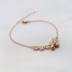 Copper Coins Bell Charm Titanium Steel Anklet