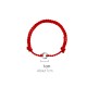 925 Sterling Silver Peace Buckle Luck String Anklet 925 Sterling Silver Peace Buckle Luck String Anklet