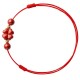 Cinnabar Four Leaf Clover Blessing Rope Anklet Cinnabar Four Leaf Clover Blessing Rope Anklet