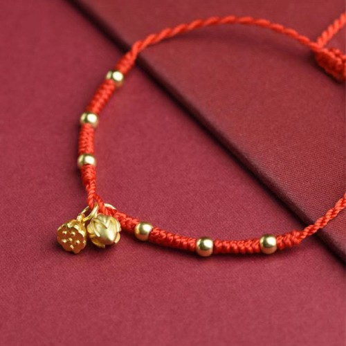 Lotus Pod Luck String Rope Anklet Lotus Pod Luck String Rope Anklet