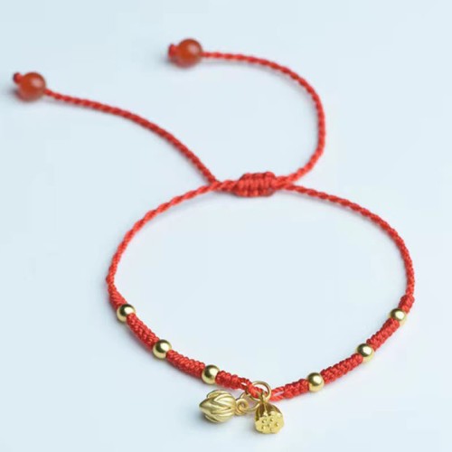 Lotus Pod Luck String Rope Anklet Lotus Pod Luck String Rope Anklet