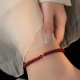 925 Sterling Silver Cinnabar Beads Blessing Anklet 925 Sterling Silver Cinnabar Beads Blessing Anklet