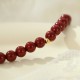 925 Sterling Silver Cinnabar Beads Blessing Anklet 925 Sterling Silver Cinnabar Beads Blessing Anklet