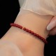 925 Sterling Silver Cinnabar Beads Blessing Anklet 925 Sterling Silver Cinnabar Beads Blessing Anklet