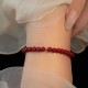 925 Sterling Silver Cinnabar Beads Blessing Anklet 925 Sterling Silver Cinnabar Beads Blessing Anklet