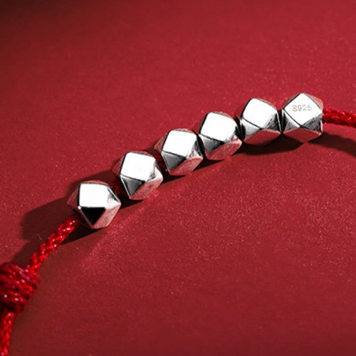 925 Sterling Silver Beads Luck Protection Anklet 925 Sterling Silver Beads Luck Protection Anklet