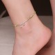 925 Sterling Silver Peridot Square Beads Peace Anklet