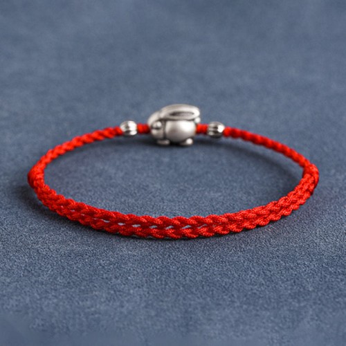 Handmade 999 Sterling Silver Rabbit Luck Bracelet Anklet Handmade 999 Sterling Silver Rabbit Luck Bracelet Anklet