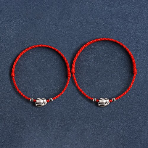 Handmade 999 Sterling Silver Rabbit Luck Bracelet Anklet Handmade 999 Sterling Silver Rabbit Luck Bracelet Anklet