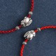 Handmade 999 Sterling Silver Rabbit Luck Bracelet Anklet Handmade 999 Sterling Silver Rabbit Luck Bracelet Anklet