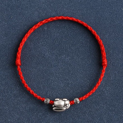 Handmade 999 Sterling Silver Rabbit Luck Bracelet Anklet Handmade 999 Sterling Silver Rabbit Luck Bracelet Anklet