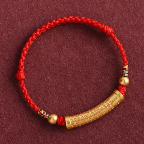 Handmade Alloy Heart Sutra Protection Strength Bracelet Anklet Handmade Alloy Heart Sutra Protection Strength Bracelet Anklet