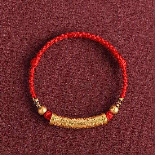 Handmade Alloy Heart Sutra Protection Strength Bracelet Anklet Handmade Alloy Heart Sutra Protection Strength Bracelet Anklet