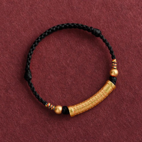 Handmade Alloy Heart Sutra Protection Strength Bracelet Anklet Handmade Alloy Heart Sutra Protection Strength Bracelet Anklet
