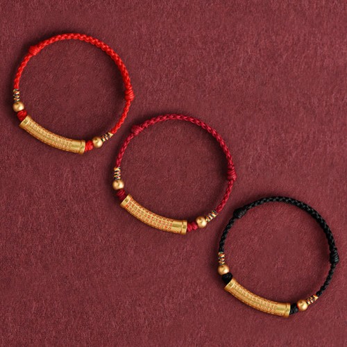 Handmade Alloy Heart Sutra Protection Strength Bracelet Anklet Handmade Alloy Heart Sutra Protection Strength Bracelet Anklet