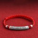 Handmade 999 Sterling Silver Om Mani Padme Hum Heart Sutra Carved Bracelet Anklet Handmade 999 Sterling Silver Om Mani Padme Hum Heart Sutra Carved Bracelet Anklet