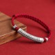 Handmade 999 Sterling Silver Om Mani Padme Hum Heart Sutra Carved Bracelet Anklet Handmade 999 Sterling Silver Om Mani Padme Hum Heart Sutra Carved Bracelet Anklet