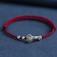 Handmade 999 Sterling Silver Fu Character Ruyi Handle Bracelet Anklet Handmade 999 Sterling Silver Fu Character Ruyi Handle Bracelet Anklet
