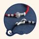 Handmade 999 Sterling Silver Fu Character Ruyi Handle Bracelet Anklet Handmade 999 Sterling Silver Fu Character Ruyi Handle Bracelet Anklet