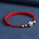 Handmade 999 Sterling Silver Fu Character Ruyi Handle Bracelet Anklet Handmade 999 Sterling Silver Fu Character Ruyi Handle Bracelet Anklet