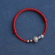 Handmade 999 Sterling Silver Fu Character Ruyi Handle Bracelet Anklet Handmade 999 Sterling Silver Fu Character Ruyi Handle Bracelet Anklet