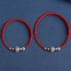 Handmade 999 Sterling Silver Fu Character Ruyi Handle Bracelet Anklet Handmade 999 Sterling Silver Fu Character Ruyi Handle Bracelet Anklet