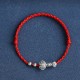 Handmade 999 Sterling Silver Fu Character Ruyi Handle Bracelet Anklet Handmade 999 Sterling Silver Fu Character Ruyi Handle Bracelet Anklet