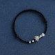 Handmade 999 Sterling Silver Fu Character Ruyi Handle Bracelet Anklet Handmade 999 Sterling Silver Fu Character Ruyi Handle Bracelet Anklet