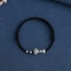 Handmade 999 Sterling Silver Fu Character Ruyi Handle Bracelet Anklet Handmade 999 Sterling Silver Fu Character Ruyi Handle Bracelet Anklet