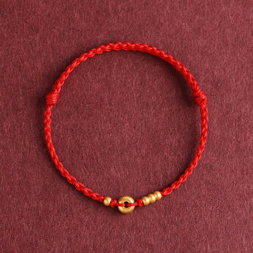 999 Gold Small Peace Buckle Luck Bracelet Anklet 999 Gold Small Peace Buckle Luck Bracelet Anklet