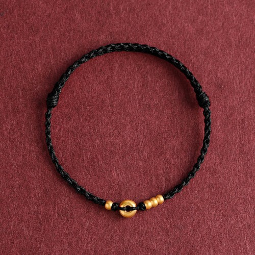 999 Gold Small Peace Buckle Luck Bracelet Anklet 999 Gold Small Peace Buckle Luck Bracelet Anklet