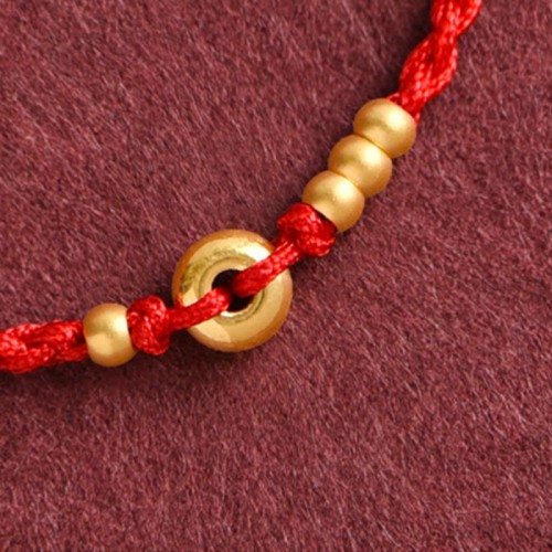 999 Gold Small Peace Buckle Luck Bracelet Anklet 999 Gold Small Peace Buckle Luck Bracelet Anklet