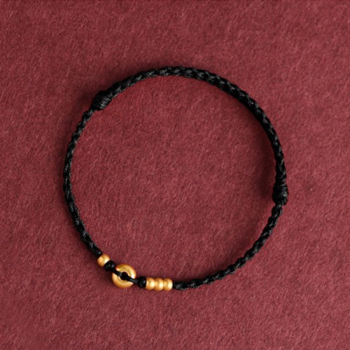 999 Gold Small Peace Buckle Luck Bracelet Anklet 999 Gold Small Peace Buckle Luck Bracelet Anklet