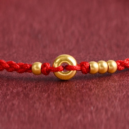 999 Gold Small Peace Buckle Luck Bracelet Anklet 999 Gold Small Peace Buckle Luck Bracelet Anklet
