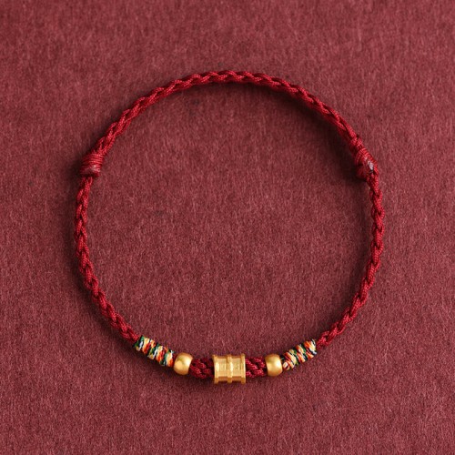 999 Gold Small Bucket Shape Design Luck Bracelet Anklet 999 Gold Small Bucket Shape Design Luck Bracelet Anklet