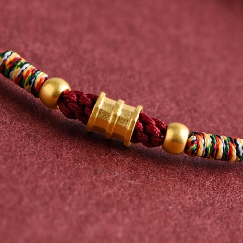 999 Gold Small Bucket Shape Design Luck Bracelet Anklet 999 Gold Small Bucket Shape Design Luck Bracelet Anklet