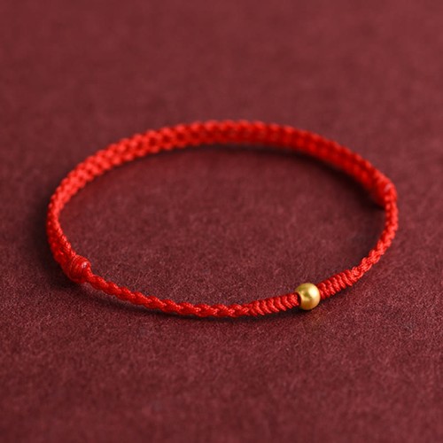 999 Gold Mini Bead Strength Braided Rope Anklet 999 Gold Mini Bead Strength Braided Rope Anklet