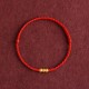 999 Gold Mini Three Beads Design Luck Bracelet Anklet