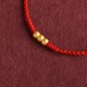 999 Gold Mini Three Beads Design Luck Bracelet Anklet