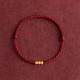 999 Gold Mini Three Beads Design Luck Bracelet Anklet