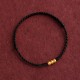 999 Gold Mini Three Beads Design Luck Bracelet Anklet