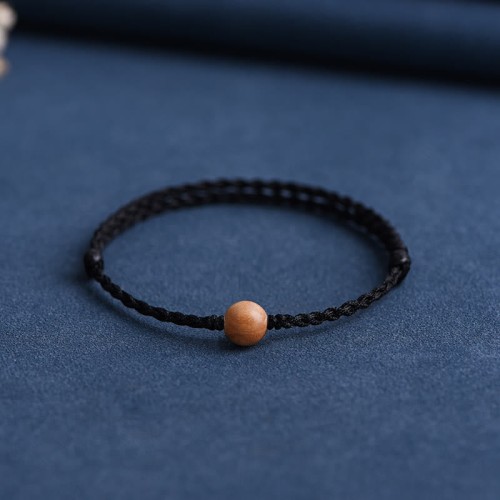 Natural Peach Wood Bead Ward Off Evil Spirits Bracelet Anklet Natural Peach Wood Bead Ward Off Evil Spirits Bracelet Anklet