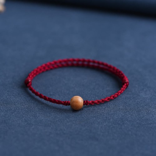 Natural Peach Wood Bead Ward Off Evil Spirits Bracelet Anklet Natural Peach Wood Bead Ward Off Evil Spirits Bracelet Anklet