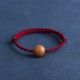 Natural Peach Wood Bead Ward Off Evil Spirits Bracelet Anklet Natural Peach Wood Bead Ward Off Evil Spirits Bracelet Anklet